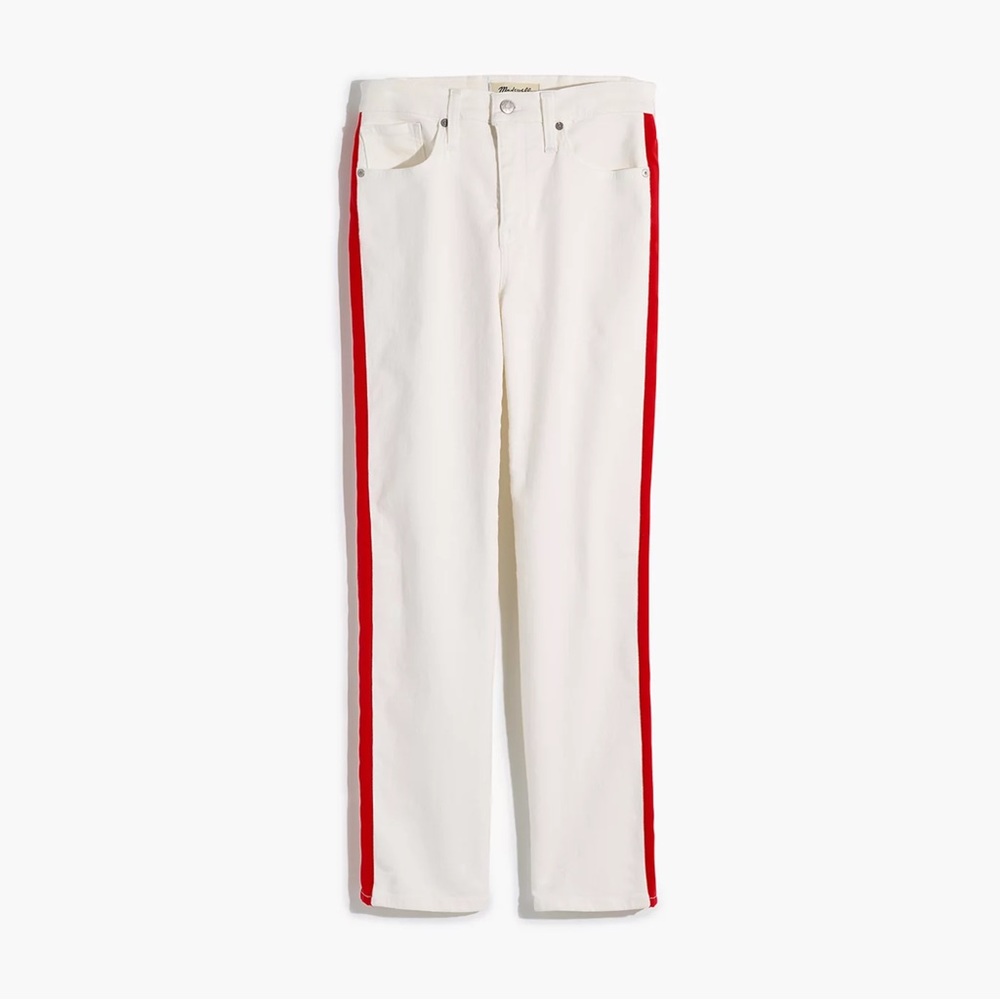 Madewell Stovepipe Jeans in Tile White Tuxedo Stripe
Edition
